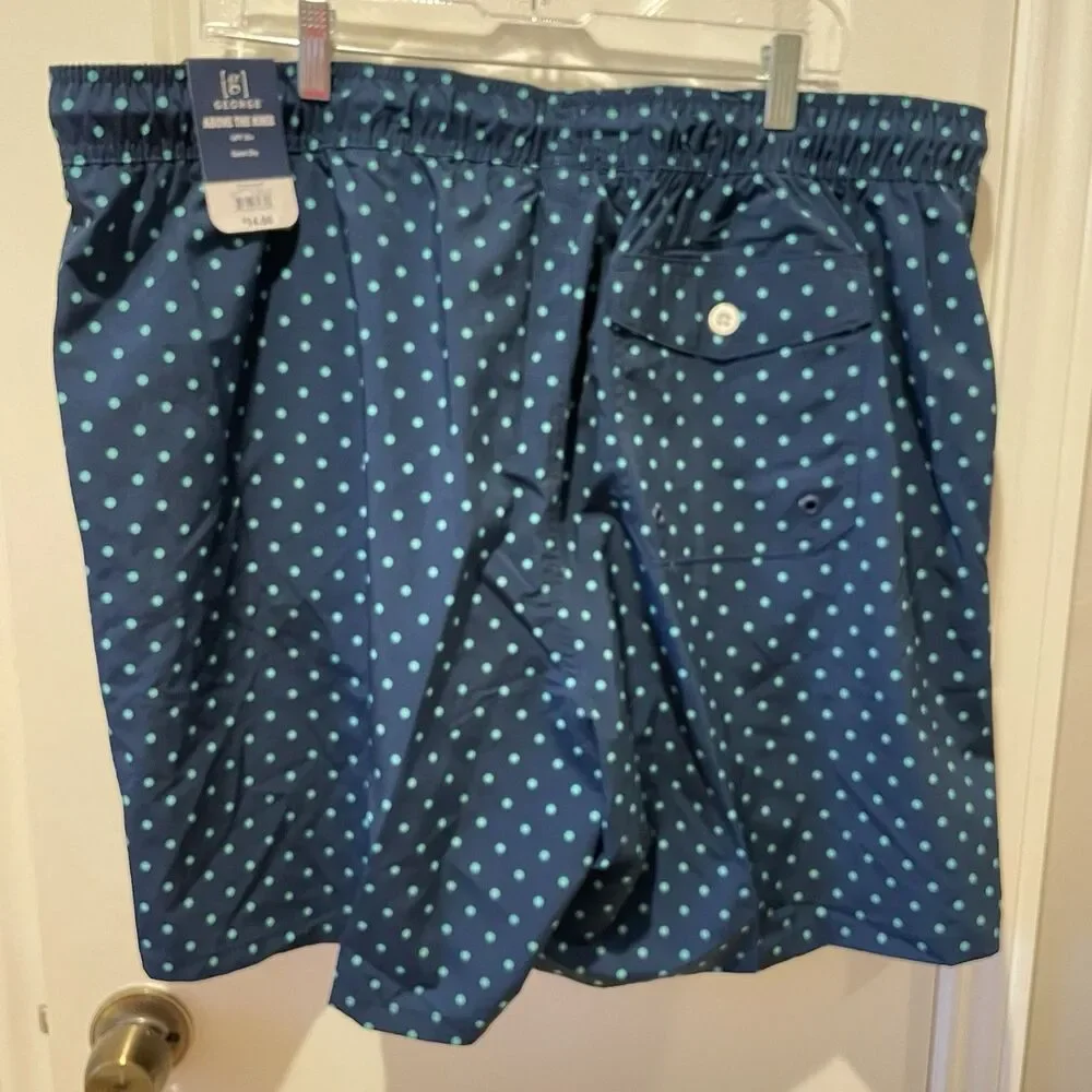 MEN’S Swim Shorts George Above the Knee UPF50  Big and Tall 2XL 44/46 NWT